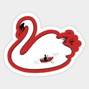 Swan lake Sticker